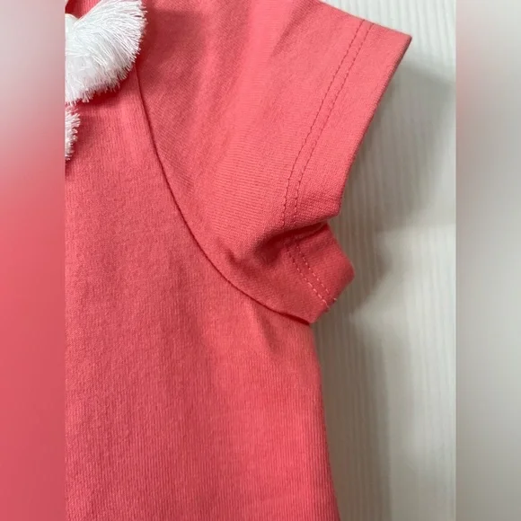 J Crew crewcuts size 5 coral t shirt dress with tassels, NWT - Picture 6 of 9